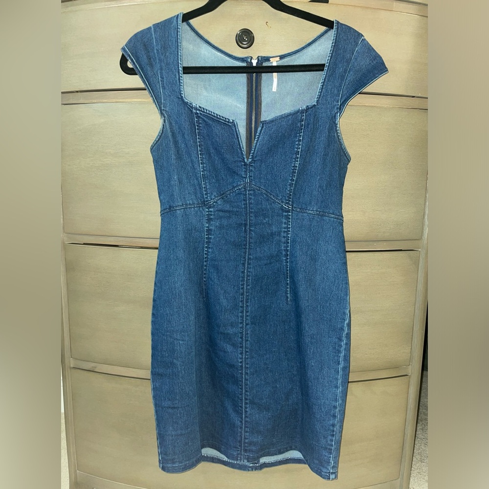 Free People denim mini dress